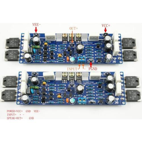 2PCS Audio L12-2 Power Amplifier Kit 2 Channel Ultra-low Distortion Classic AMP DIY Kit Finished Board A10-011