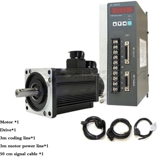 750W Absolute Value Servo Motor Set AC 220V 3000rpm 2.39NM 80ST-M02430 Servo Motor with Drive