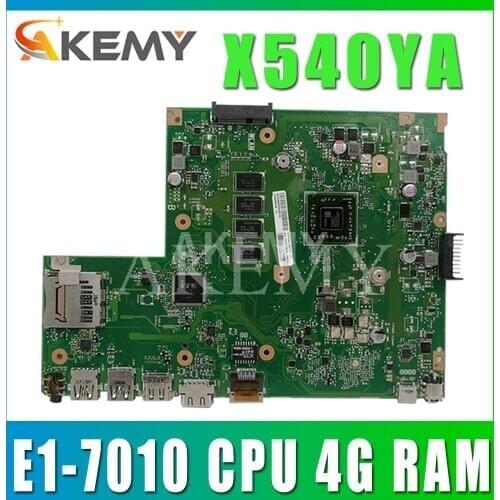 Akemy for ASUS GM X540YA Laotop Mainboard X540Y X540YA D540Y R540Y Motherboard W/ E1-7010 CPU 4G RAM
