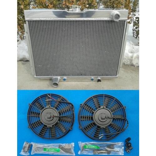 Aluminum Radiator & Fans for 67-70 Ford Mustang / Mercury Cougar / XR7/Torino V8