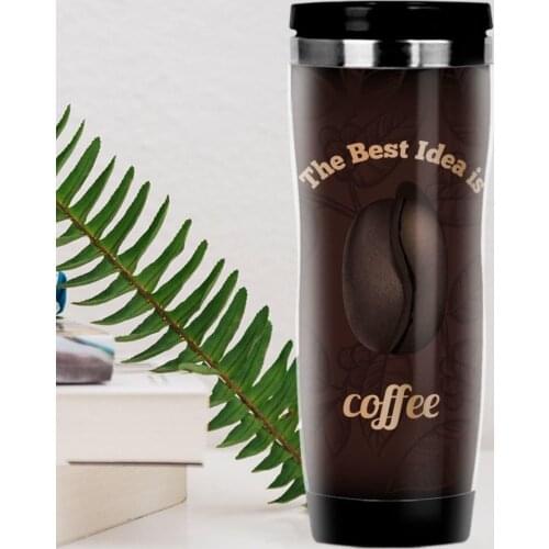 BK Gift Coffee Design Steel Thermos Bardak-10