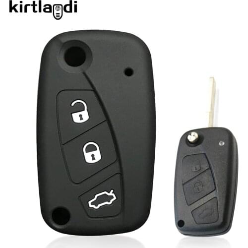 Silicone Car Key Case Cover Accessories for Fiat Punto Panda Idea Grande Punto for Citroen Jumper 2007 Flip Key Holder Keychain