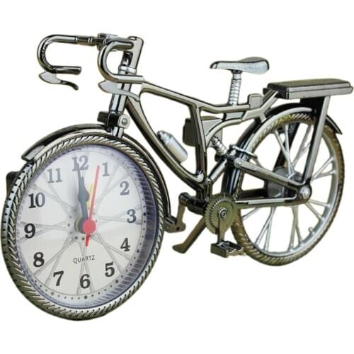 Home Decor Retro Bicycle Alarm Clock Arabic Numeral Bicycle Shape Alarm Clock Creative Table Clock Cool Alarm Clock Works Of Art