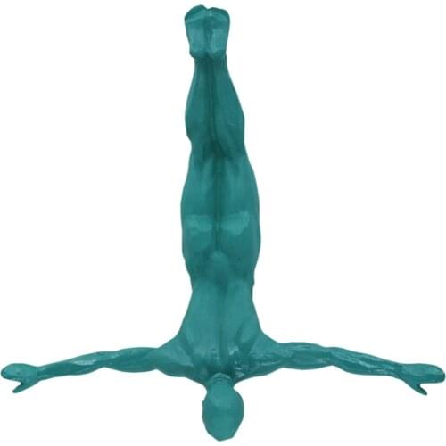 Living Room Background Creative Gift Colorful Young Boy Figurine Figure Cool Bungee Jumping Man Resin Wall Hanging Decoration