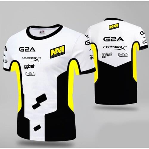 E-sports Games CS, DotA2, CSGO2 NAVI Team Uniforms 2021, 2020 Summer New Natus Vincere-NAVI Sports Team Jersey T-shirt