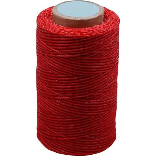 Imzay Red-284Yards Leather Sewing Waxed Thread-Practical Long Stitching Thread For Shoe Repairing,Leather Project