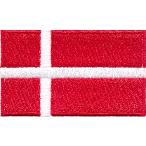 DENMARK NATION FLAG EMBROIDERED SEW LOGO FLAG IRON ON PATCH