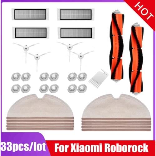 Main brush+HEPA filter+mop cloth for xiaomi vacuum 2 roborock s50 s51 s55 S5 S6 accessories xiaomi vacuum cleaner spare Parts