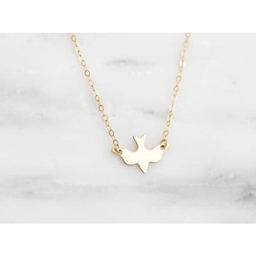 American bald eagle sign Soar Flying Bird Necklace Peace Dove Little Swallow Baby Bird Abstract charm Necklaces pendant jewelry