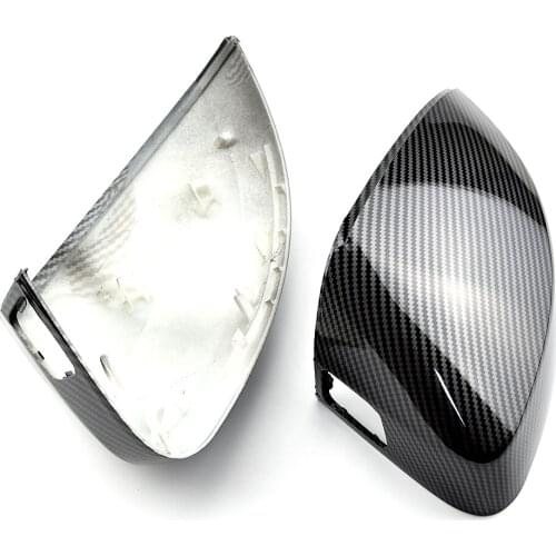 Pair for Audi A3 S3 8V Side Wing Mirror Covers Caps (Carbon Look) 2017 Replace 2015 2016 2018 2013 2014 2019