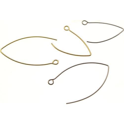 50pcs Gold Stainless Steel Ear Wires V Shape Earrings Hook DIY Jewelry Earring Making Handicraft Accessories 30mm 40mm