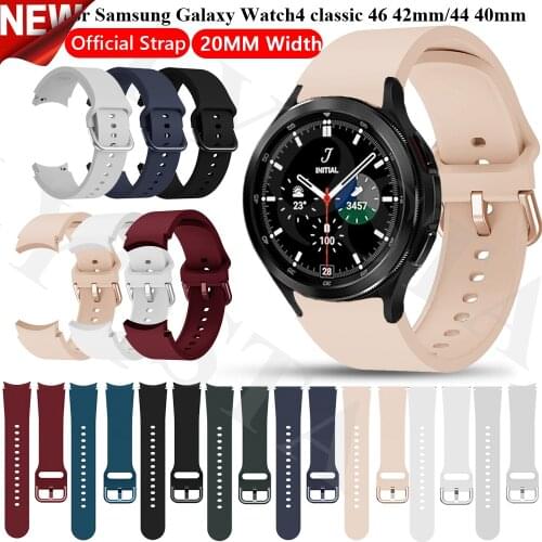New Silicone Straps For Samsung Galaxy Watch4 classic 46 42mm Replacement Wristbands For Galaxy Watch 4 44 40mm Curved end Band