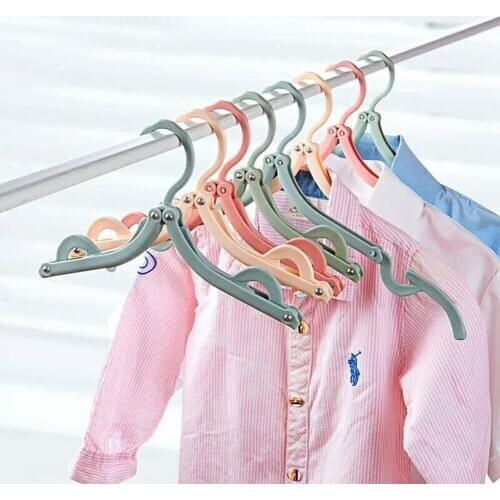 Outdoor Travel Foldable Plastic Clothes Trouser Socks Hanger Wardrobe Closet Drying Rack Organizer Space Saving Laundry Product