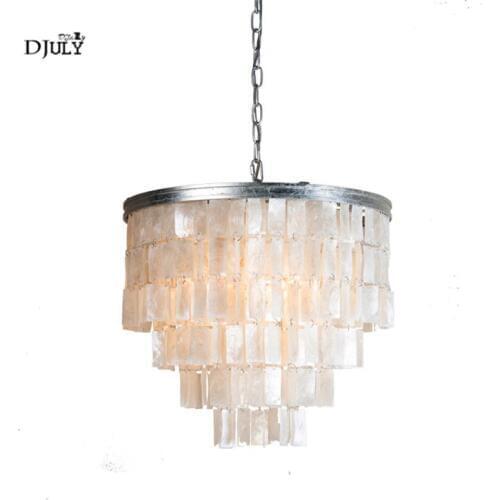 Postmodern design Shell tassel chandelier lighting for hall bedroom restaurant luxury home deco suspension luster led luminaires
