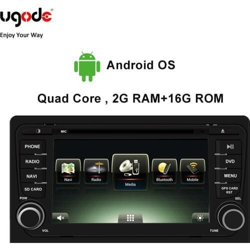 Ugode Android OS Car DVD Multimedia Player GPS Navigation Screen Monitor Bluetooth For Audi A3 Screen Changer (2006-2013)