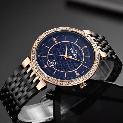 Ultra Thin Relogio Masculino Fashion Stainless Steel Quartz Watch for Men Luxury Rhinestone Dress Wristwatch Waterproof Clock
