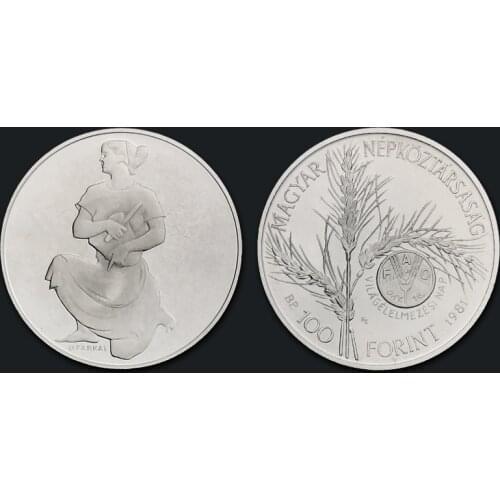 Hungary 100 HUF Coin 1981 100% Real Genuine Original Coin Comemorative Coin Collection Rare Unc