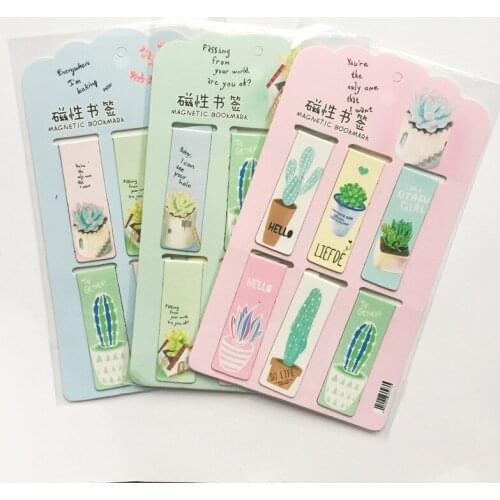 Green Plant Magnet Bookmark Paperclip Student School Office Supplies