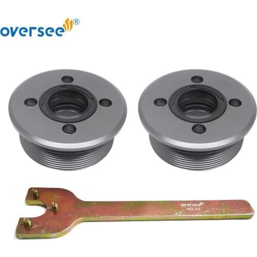 0390006 Cap Assy Tilt Trim Cylinder with Wrench For Johnson Evinrude OMC Outboard Motor 60-300hp 1991 & Up with All Seals 390006