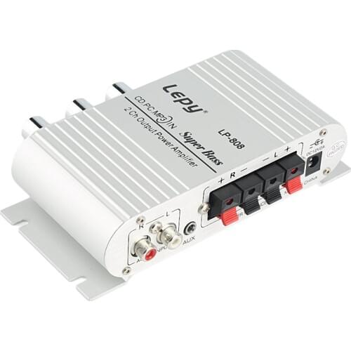 1pc 12V Hi-Fi Stereo Audio Amplifier Home Hi-Fi Bass Speaker Loudspeaker with USB Port FM for Car Auto Mini MP3 MP4 PC Radio