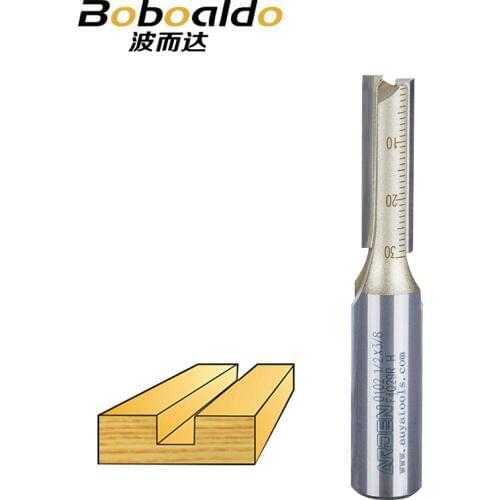 1pcs Double Flute Lengthen Straight Bit Arden Woodworking Tools Router Bit Endmill Slotted Knife Metric Milling Cutter