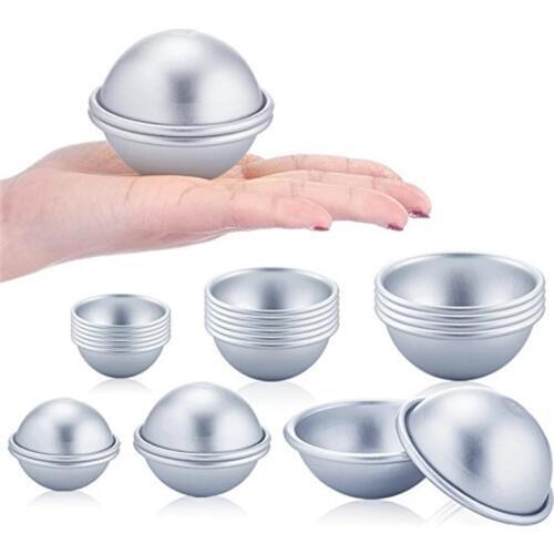 1PC Half Bath Bomb Mold 3D Bath Salts Ball Sphere Metal Aluminum Alloy Bathing Tool Shape DIY Bath Accessories Creative Mold