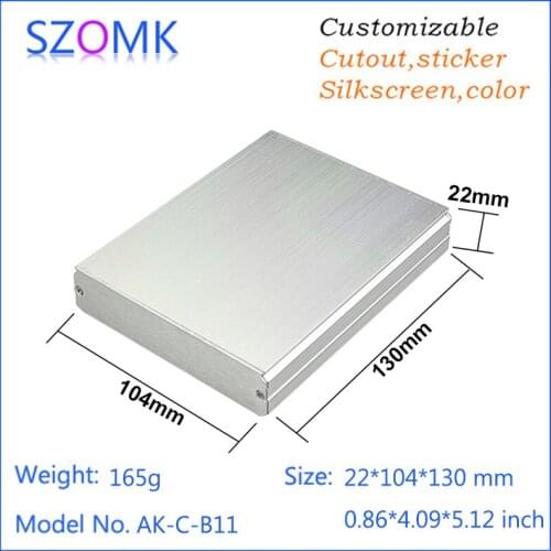 4 pcs, 22*104*130mm aluminum enclosure for electronics control box customizable aluminum amplifier power supply distribution box