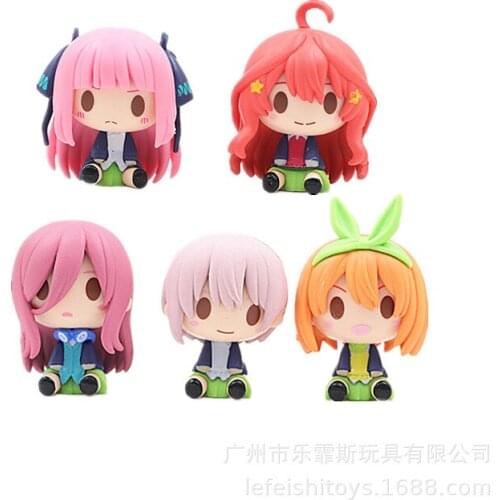 5 PCS/SET Anime The Quintessential Quintuplets doll PVC Model Home Decor Collection for Boy Girl Christmas gifts