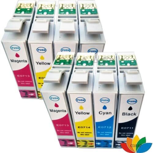 8 Compatible T0711 711-714 ink cartridge for EPSON Stylus SX218 SX215 SX400 SX405 SX405WiFi SX410 SX415 SX510W Printer