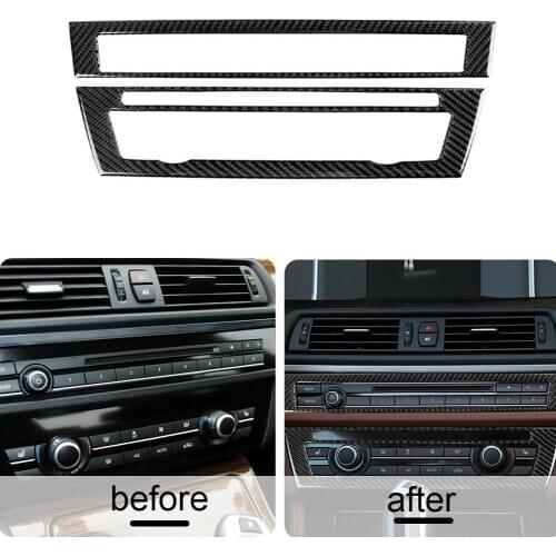 80% HOT SALES！！！Car CD Control Panel Trim Cover Interior Sticker for BMW 5 Series F10 11-17