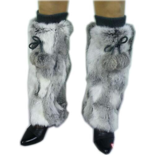 Free Shipping 2019 Fashion Hot Sale Genuine Rabbit Fur Leg shoe Warmer Women in winter