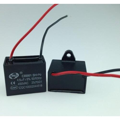 Free shipping fan start capacitance CBB61 4.5UF 450V 5pcs/lot
