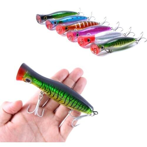 1pcs Big Popper Wobbler Hard Isca Artificial Topwater Fishing Lure 13cm 43g Long Shot Crankbait Fishing Bait Pike Bass Leurre