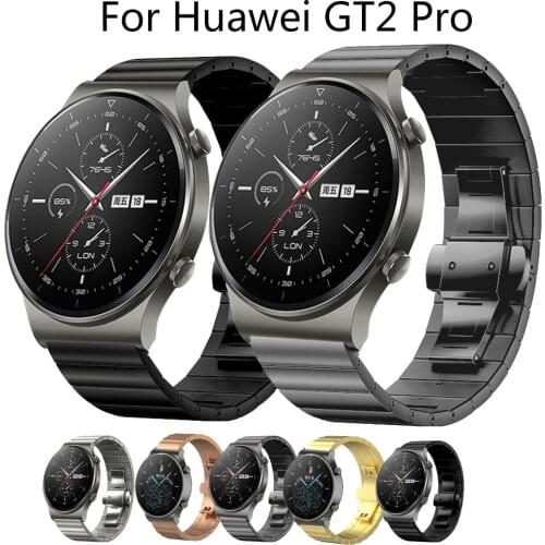 Stainless Steel Band For Huawei Watch GT 2 Pro Strap Bracelet Correa Metal Watchband Loop For Huawei GT2 Pro GT 2e GT2 46mm band
