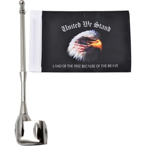 Multi-style Decorative Flags Motorcycle Rear Side Mount Luggage Rack Vertical Flag Pole For Honda Goldwing GL1800 2001-2011