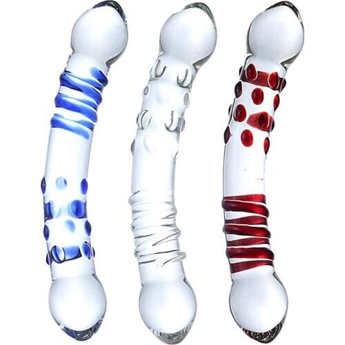 Long Glass Anal Dildo Vaginal Anus Massage Stimulation G-Spot Female Masturbation Dildos Sex Toy