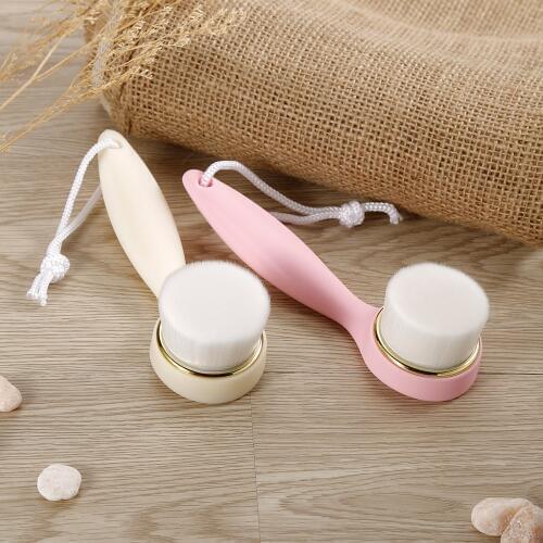 ELECOOL Ultra Soft Facial Deep Cleansing Brush Flexible Sterile Fiber Wash Pore Remove Black Spots Face Cleaner With Rope