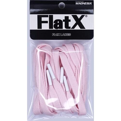 FlatX 8mm Goddess Pink/ White Color Metal Tips Shoelaces High Quality Professional Sneaker Laces Shoelace Lacet