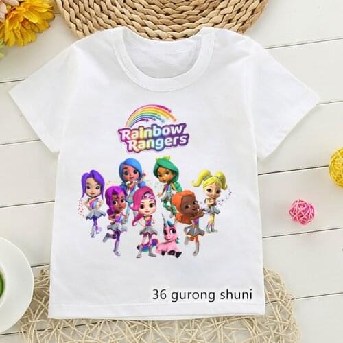 T-shirt for girls funny rainbow girls graphic print girl clothes summer Harajuku tee girls t shirt camisole highquality tops
