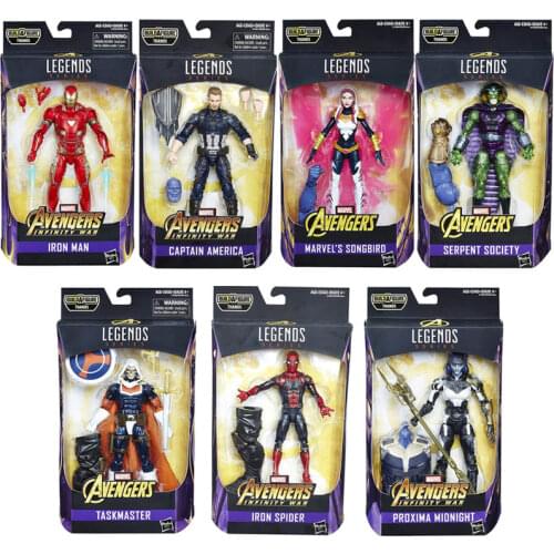 Hasbro Genuine Marvel Legends The Avengers Songbird Serpent Society Taskmaster 6 Inches Joints Movable Action Figure Model Toys