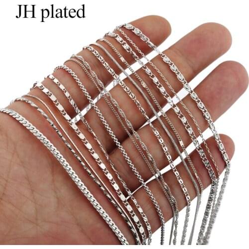 JHplated African fashion Men Necklaces jewelry length 45cm Silver color Necklaces Women give boy friends Jewelry Birthday Gift
