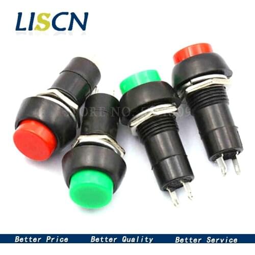 5pcs PBS-11B 2PIN 12mm No Lock ON OFF Push Button Momentary Switch 3A 150V