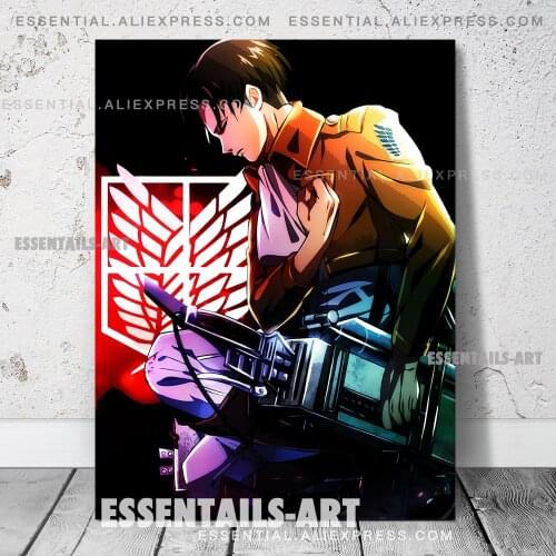 Levi Ackerman Attack on Titan Anime Poster Canvas Wall Art Painting Decor Pictures Bedroom Home Decoration Prints