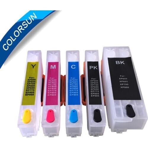 5 colors 273 XL T2730 Refillable Ink Cartridges for Epson XP600 XP700 XP800 XP510 XP610 XP710 XP620 XP820 Cartridge with chips
