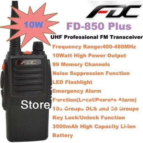 2013 February New Arrival FD-850 Plus 10Watt UHF 400-470MHz Professional FM Transceiver