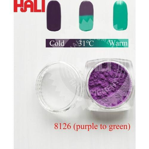 Sell color to color thermochromic pigment,heat sensitive pigment,thermochromic powder,31C purple to green,1lot=10g,free shipping