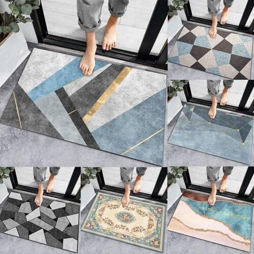 Nordic Geometry Lines Carpets Doormats Rugs For Home Bathroom Living Room Entrance Door Floor Stair Kitchen Bedroom Hallway