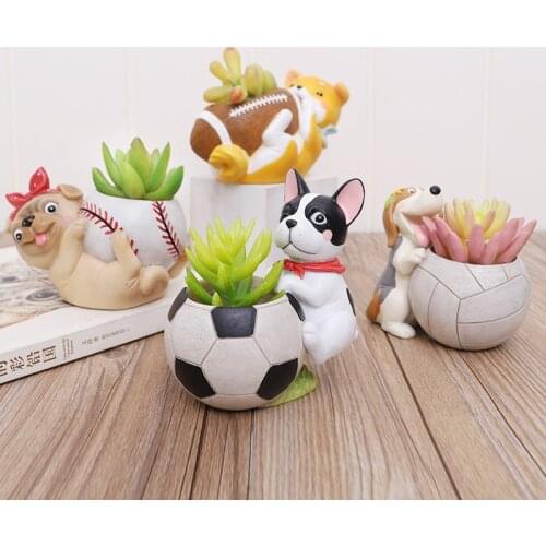 Modern Puppy Fleshiness FlowerPot Wedding Decorative Vase Modern Dog Flower Vase Flower Bottle Home Christmas Decoration