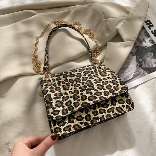 Leopard Print Crossbody Bags For Women 2021 Soft Pu Leather Small Shoulder Bag Female Chain Bag ladies wild bags sac a main