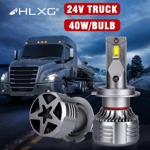 24V Led Bulb For Trucks Light H4 H7 H11 HB3 9005 HB4 9006 6000K 25000LM Low Beam High Beam Super Bright Led Headlight 12V HLXG